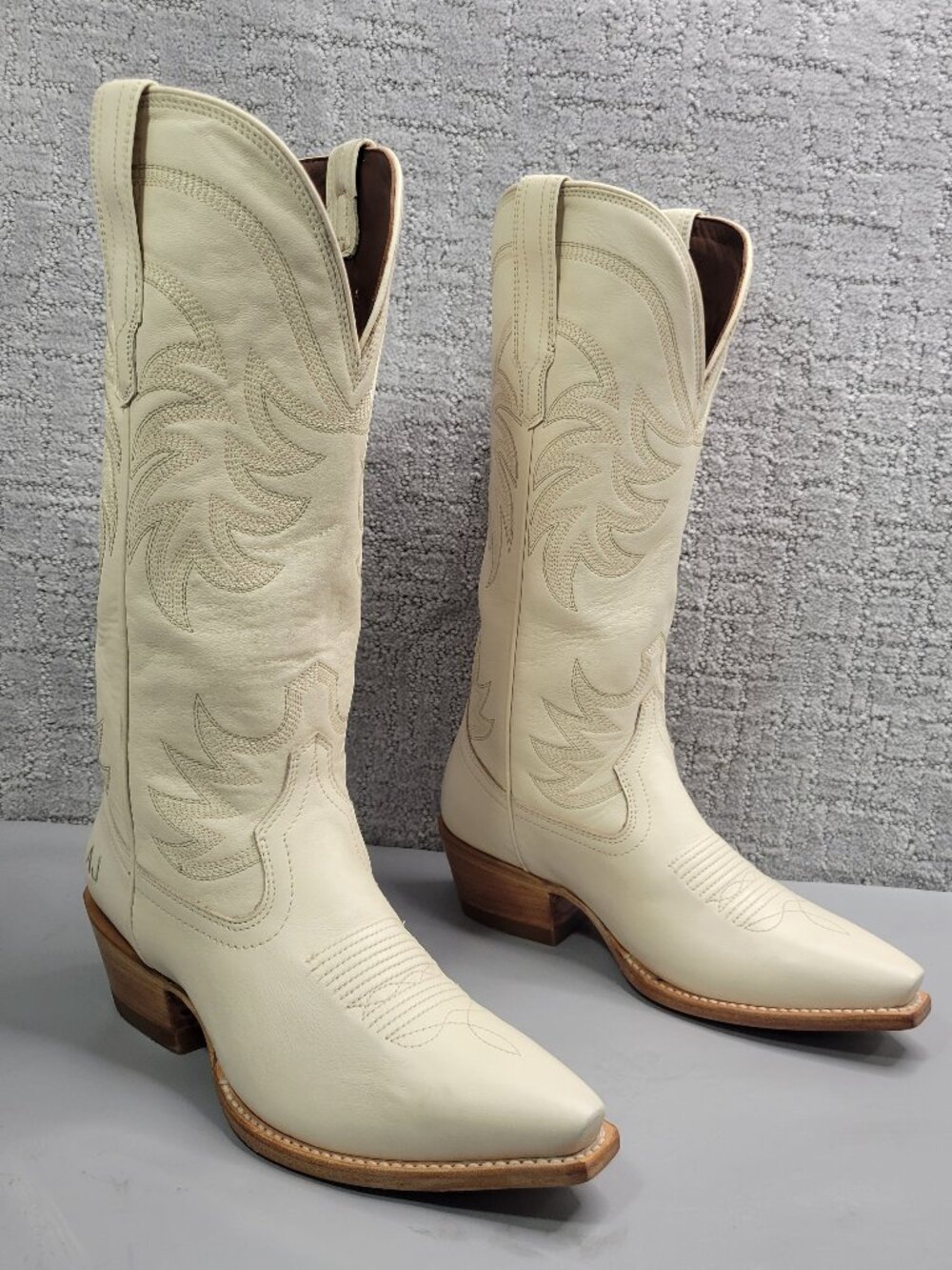 Tecovas The Annie Women's Size US 7.5B Bone Cowhide Leather Cowgirl Boots